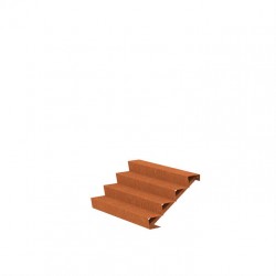 1500x960x680 Schody wykonane ze stali Corten ADCST4.3 (4 Stopnie schodów)