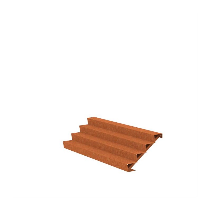 2500x960x680 Corten Steel Stairs ADCST4.5 (4 Stair steps)