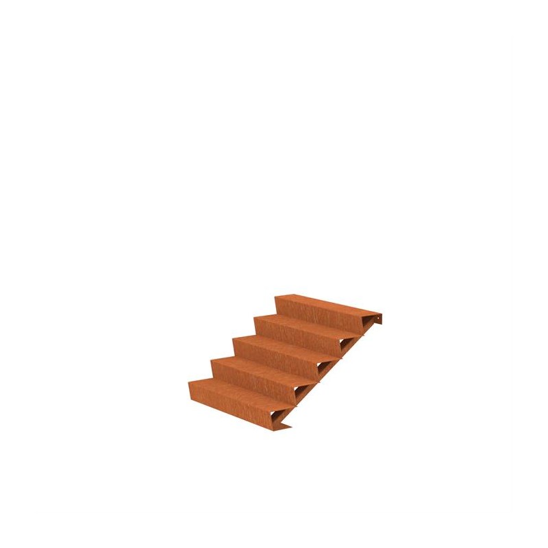 1250x1200x850 Schody wykonane ze stali Corten ADCST5.2 (5 Stopnie schodów)