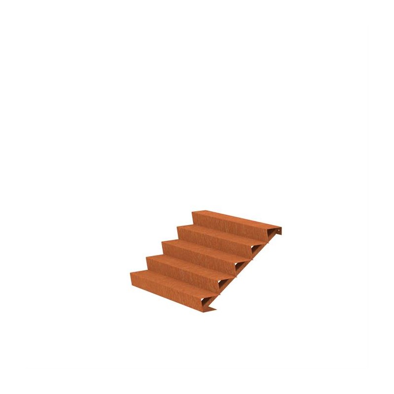 1500x1200x850 Schody wykonane ze stali Corten ADCST5.3 (5 Stopnie schodów)