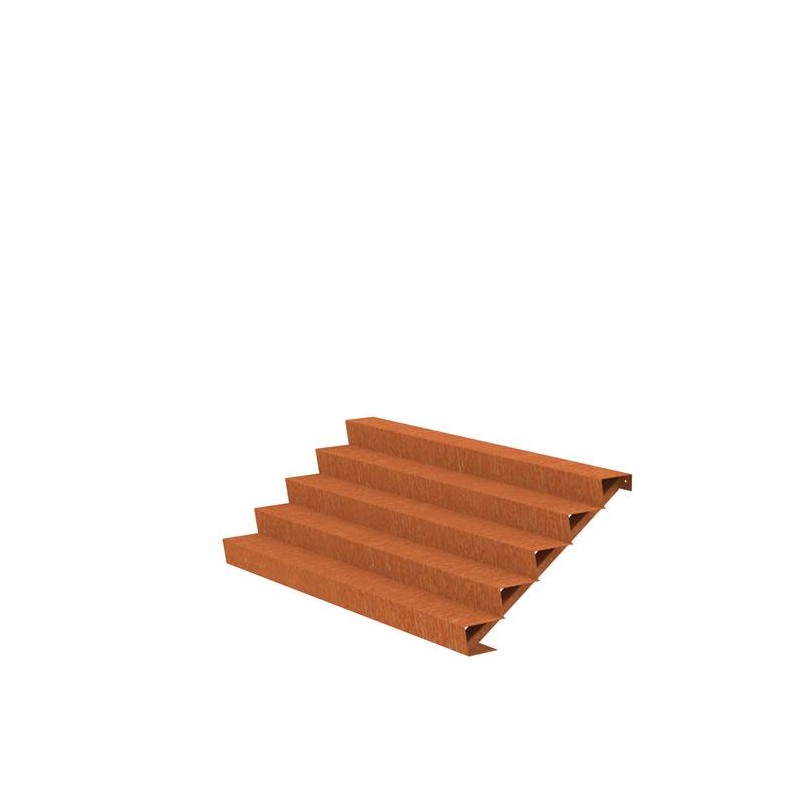 2500x1200x850 Corten Steel Stairs ADCST5.5 (5 Stair steps)