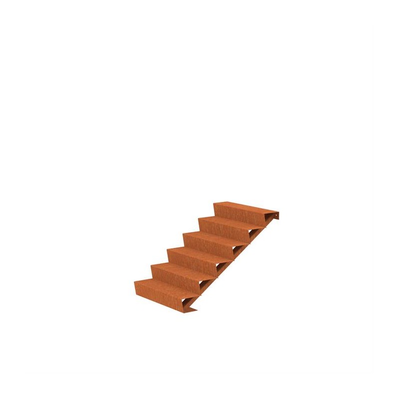 1000x1440x1020 Schody wykonane ze stali Corten ADCST6.1 (6 Stopni schodów)