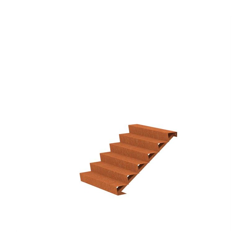1250x1440x1020 Schody wykonane ze stali Corten ADCST6.2 (6 Stopni schodów)