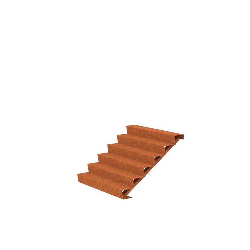 1500x1440x1020 Schody wykonane ze stali Corten ADCST6.3 (6 Stopni schodów)