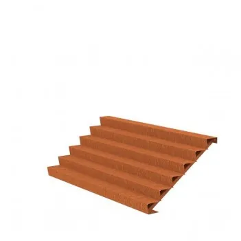 3000x1440x1020 CorTenstahl Treppe ADCST6.6 (6 Treppen)