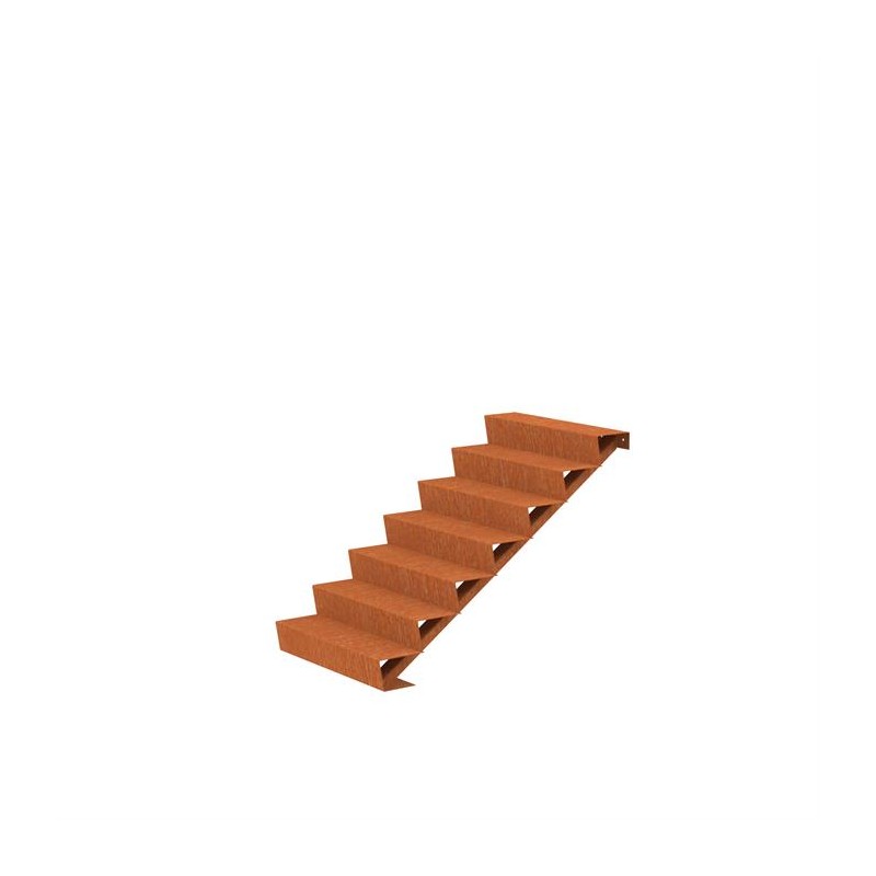 1000x1680x1190 Schody wykonane ze stali Corten ADCST7.1 (7 Stopni schodów)