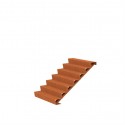 1250x1680x1190 Schody wykonane ze stali Corten ADCST7.2 (7 Stopni schodów)