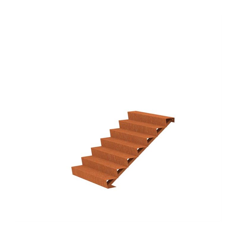 1250x1680x1190 Schody wykonane ze stali Corten ADCST7.2 (7 Stopni schodów)