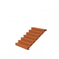 1500x1680x1190 Schody wykonane ze stali Corten ADCST7.3 (7 Stopni schodów)