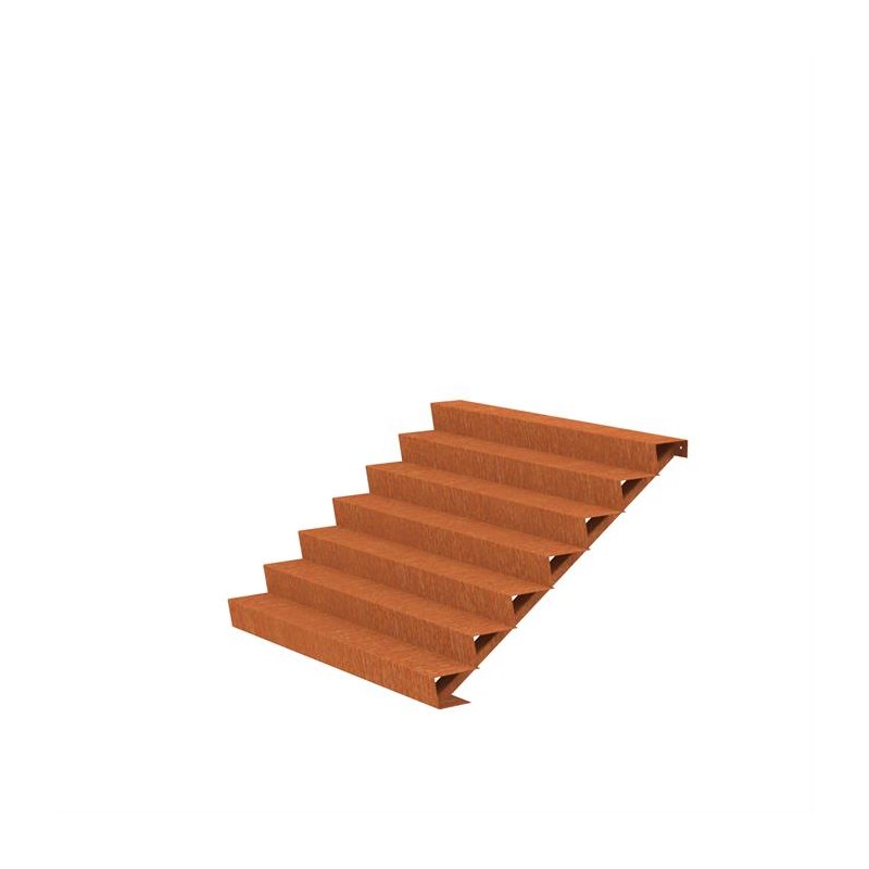 2000x1680x1190 Schody wykonane ze stali Corten ADCST7.4 (7 Stopni schodów)