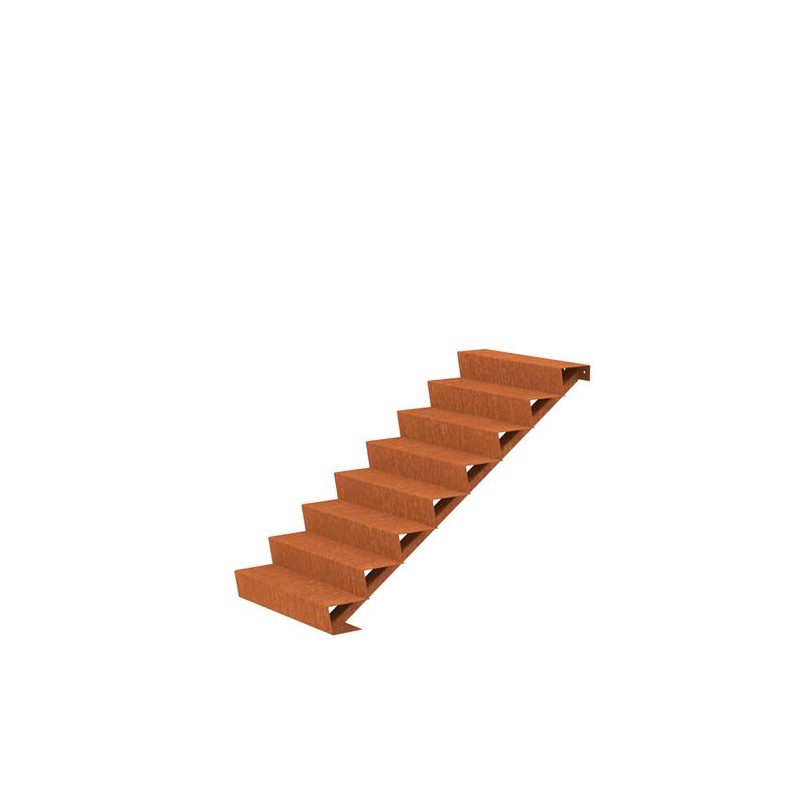 1000x1920x1360 Corten Steel Stairs ADCST8.1 (8 Stair steps)