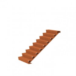 1000x2160x1530 Corten Steel Stairs ADCST9.1 (9 Stair steps)