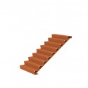 1250x2160x1530 Schody wykonane ze stali Corten ADCST9.2 (9 Stopni schodów)