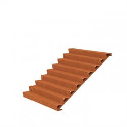 2000x2160x1530 Corten Steel Stairs ADCST9.4 (9 Stair steps)