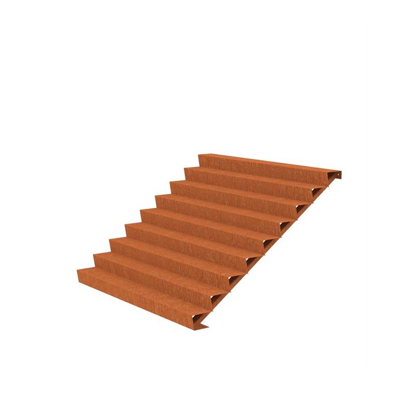 2500x2160x1530 Corten Steel Stairs ADCST9.5 (9 Stair steps)
