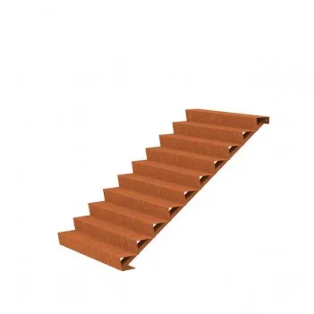 1500x2400x1700 Corten Steel Stairs ADCST10.3 (10 Stair steps)