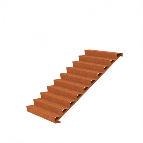 1500x2400x1700 Schody wykonane ze stali Corten ADCST10.3 (10 Stopni schodów)