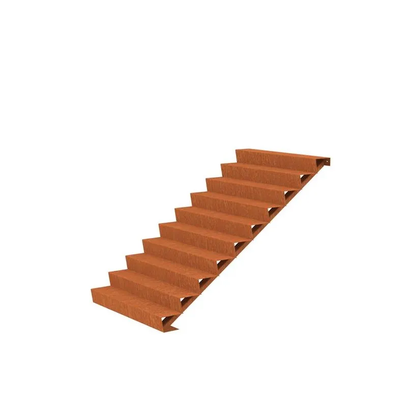 1500x2400x1700 Corten Steel Stairs ADCST10.3 (10 Stair steps)