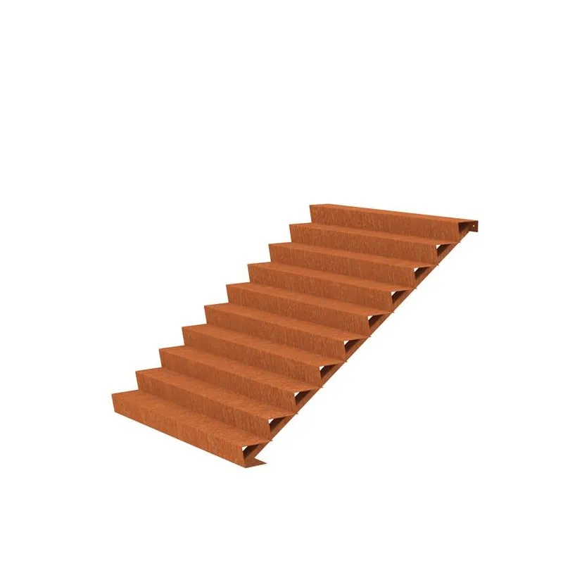 2000x2400x1700 Corten Steel Stairs ADCST10.4 (10 Stair steps)
