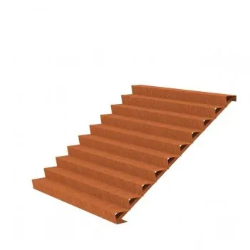 2500x2400x1700 Corten Steel Stairs ADCST10.5 (10 Stair steps)