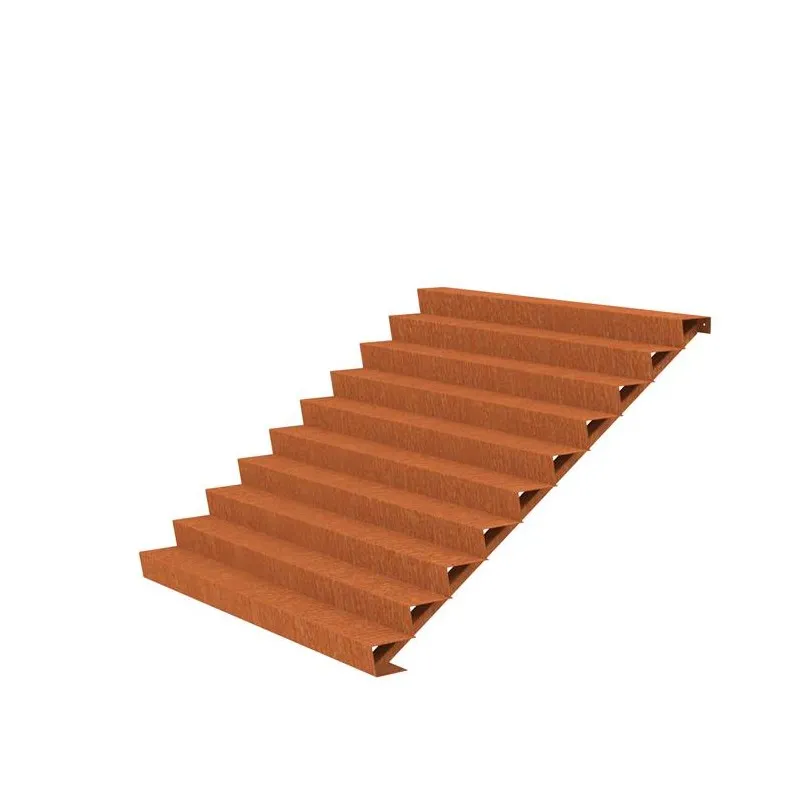 2500x2400x1700 Corten Steel Stairs ADCST10.5 (10 Stair steps)