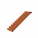 1000x2640x1870 Corten Steel Stairs ADCST11.1(11 Stair steps)