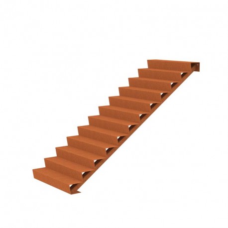 1250x2880x2040 Corten Steel Stairs ADCST12.2 (12 Stair steps)
