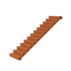 1000x3120x2210 CorTenstahl Treppe ADCST13.1 (13 Treppen)