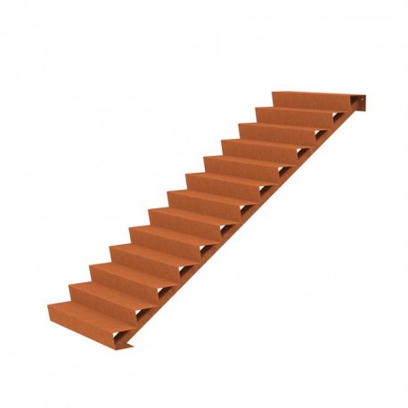 1250x3120x2210 Schody wykonane ze stali Corten ADCST13.2 (13 Stopni schodów)