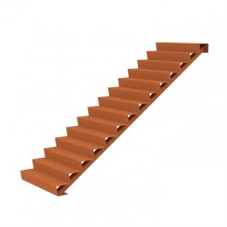 1250x3360x2380 Corten Steel Stairs ADCST14.2 (14 Stair steps)