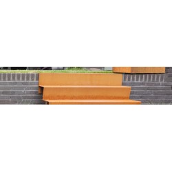 1000x3840x2720 Corten Steel Stairs ADCST16.1 (16 Stair steps)