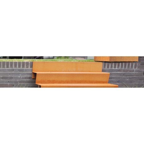 1000x3840x2720 Corten Steel Stairs ADCST16.1 (16 Stair steps)