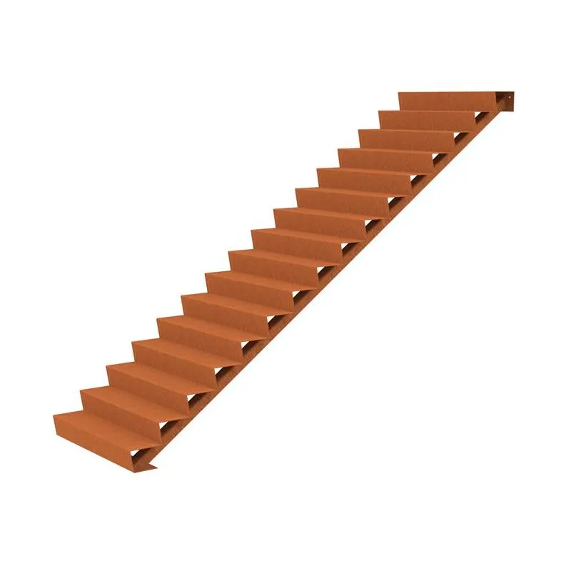 1250x3840x2720 Corten Steel Stairs ADCST16.2 (16 Stair steps)