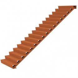 1250x4080x2890 Corten Steel Stairs ADCST17.2 (17 Stair steps)