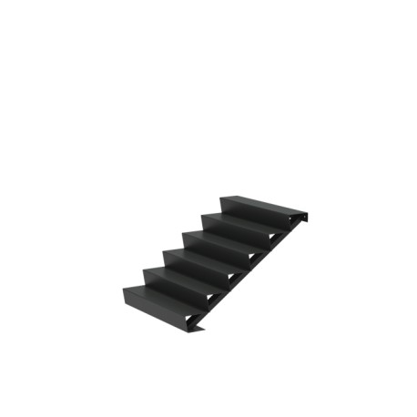 1250x1440x1020 Hliníkové schody ADAST6.2 (6 Schodišťových stupňů)