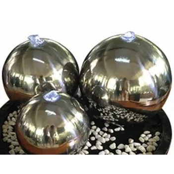 Fontanna stal nierdz. Kule Chennai LED, D 55 cm