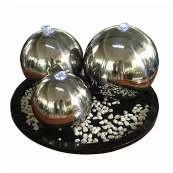 Fontanna stal nierdz. Kule Chennai LED, D 55 cm