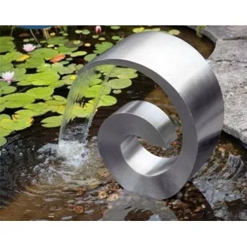 Fontanna grzyb do domu i ogrodu stal nierdzewna,LED H 40 cm 