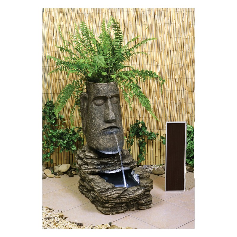 Fontanna solarna Wyspy Wielkanocne, głowa ,LED .