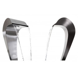 Dolphin Falls a freestanding stainless steel fountain