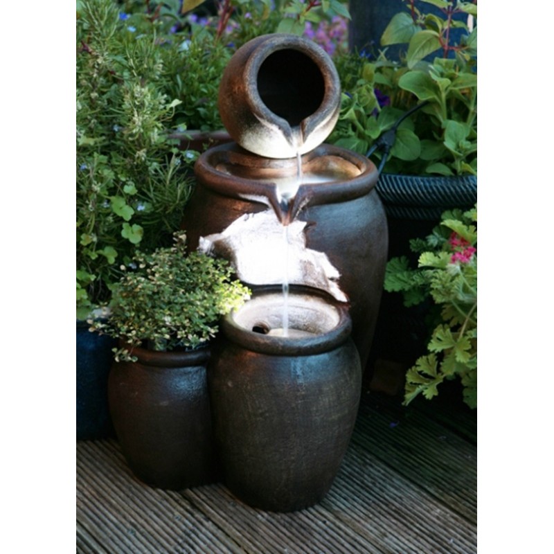 Fontanna,kaskada Garnki Miodu LED,H 50 cm