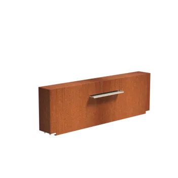 Mur deau en acier Corten...