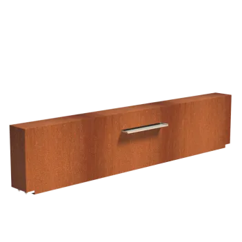 Mur deau en acier corten...