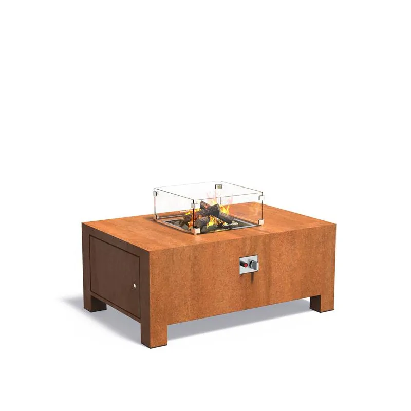 Gas heating table, Corten...