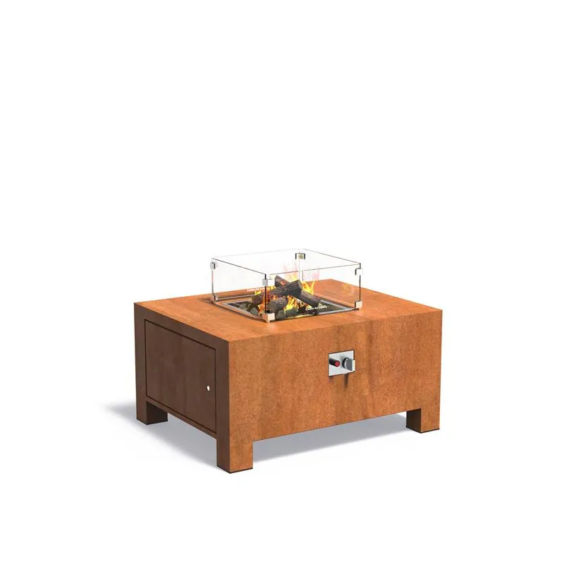 Gas heating table, Corten...