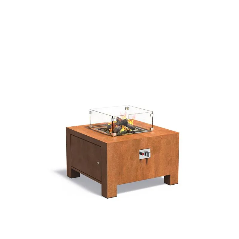 Gas heating table, Corten...