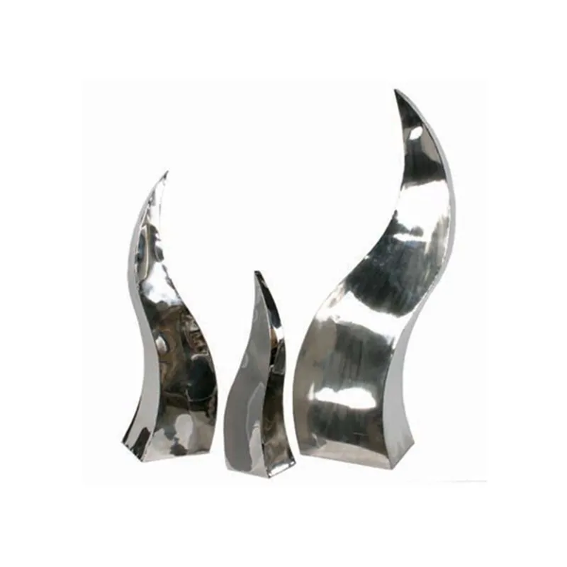 Dekoracja Plomień ze stali nierdz.H 80 cm