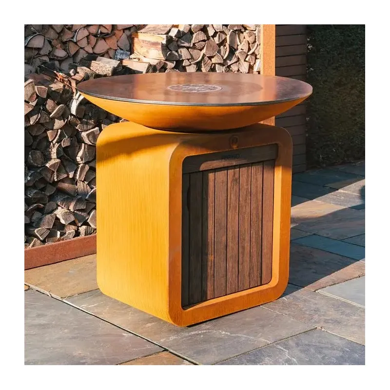 Grill, gas fireplace made...