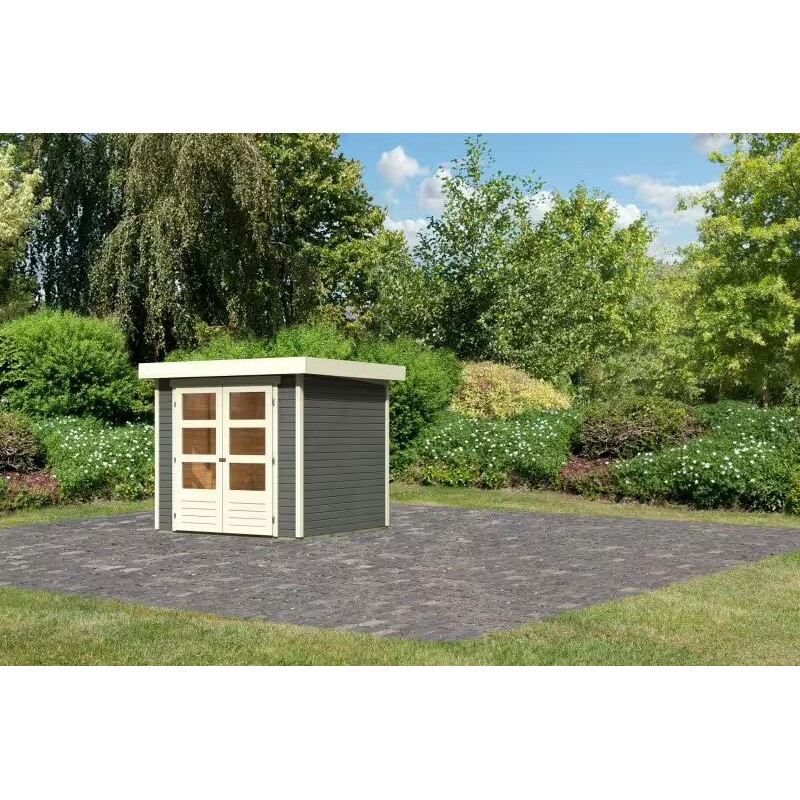 Askola 2 Garden Shed, Gray,...