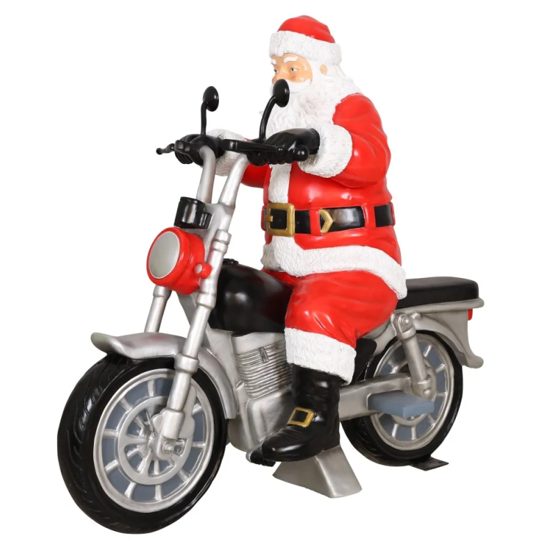 Santa Claus on a motorcycle